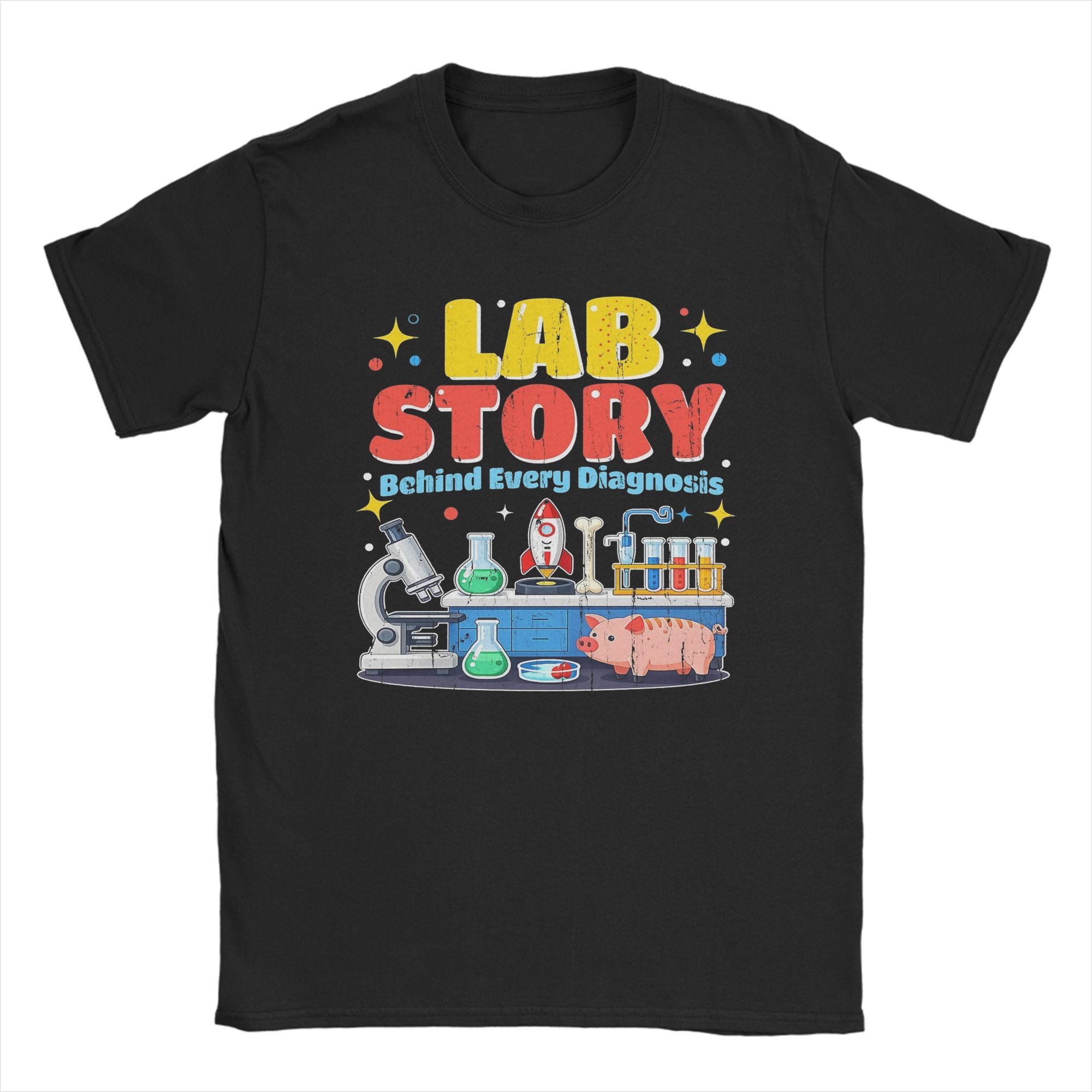 Medical Lab Week 2026 - 2026 แล็บวีค เทคนิคิสต์ห้องปฏิบัติการทางการแพทย์เสื้อยืดสำหรับชาย 100% ผ้าฝ้ายตลกเสื้อยืดคอกลมเสื้อยืดแขนสั้นเสื้อผ้า 6XL