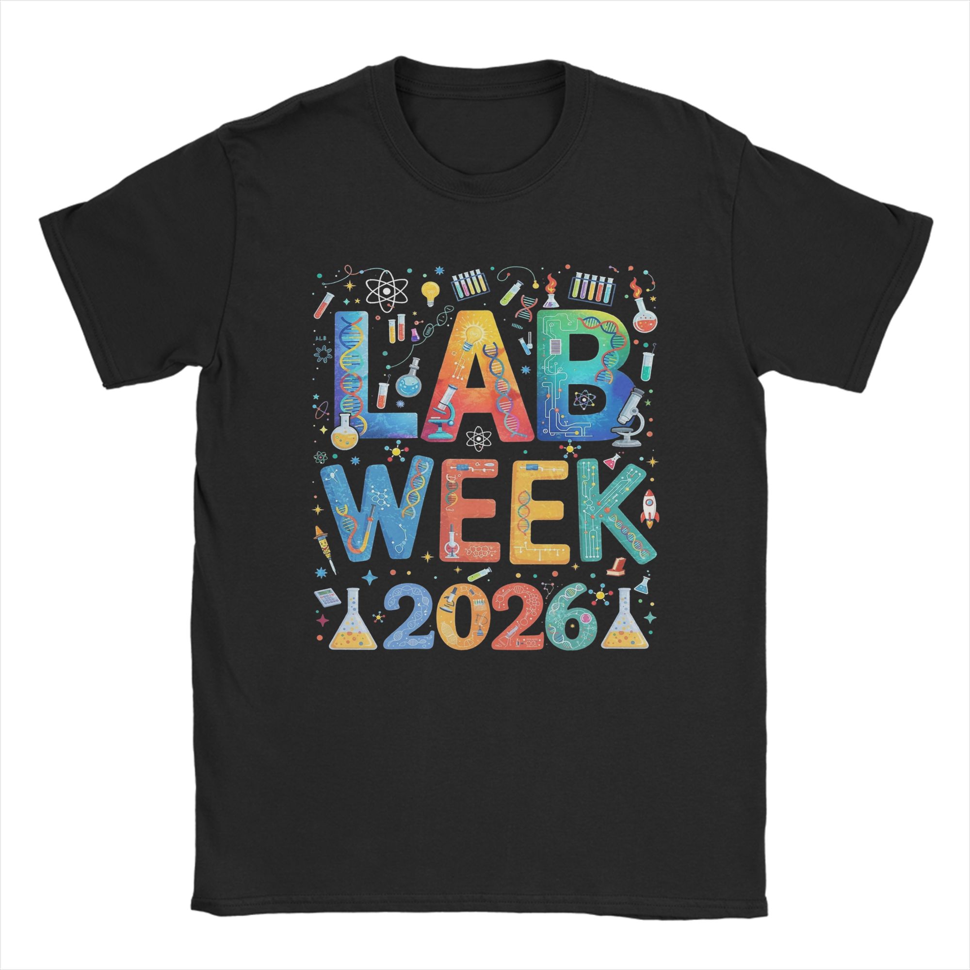 Medical Lab Week 2026 - 2026 แล็บวีค เสื้อยืดช่างเทคนิคห้องปฏิบัติการทางการแพทย์สำหรับผู้ชาย 100% ผ้าฝ้ายเสื้อยืดลำลองคอกลมเสื้อยืดแขนสั้นเสื้อผ้าวันเกิด