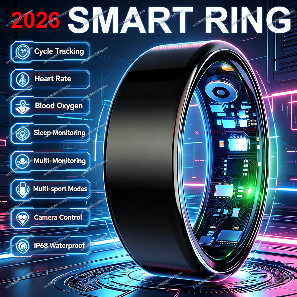 Blood Pressure Monitor - 2026 ใหม่ สมาร์ทริง วัดอัตราการเต้นของหัวใจ ความดันโลหิต ตรวจสอบการนอนหลับ