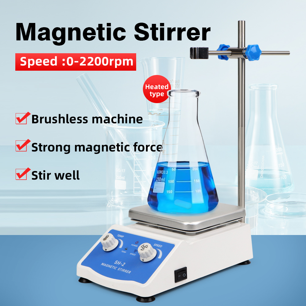 Magnetic Stirrer Hotplate - SH-2 เครื่องทําความร้อน Magnetic Stirrer 2000ml เครื่องผสมปรับห้องปฏิบัติการจานร้อน