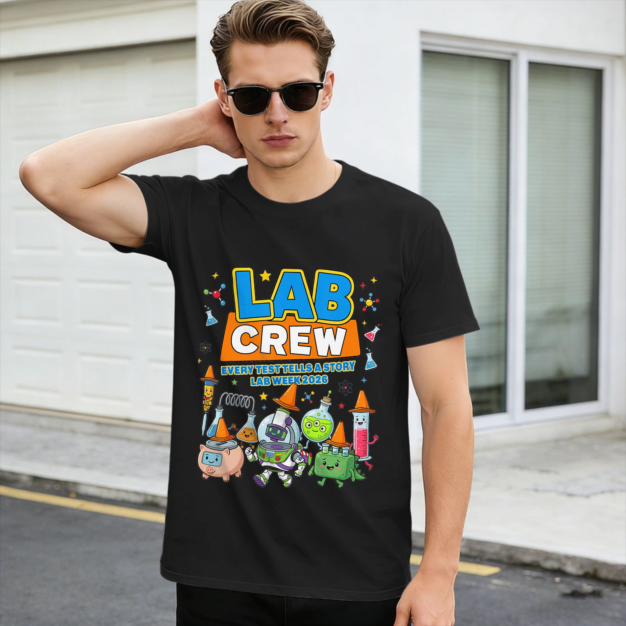 Medical Lab Week 2026 - เสื้อยืดทีมช่างเทคนิคห้องปฏิบัติการทางการแพทย์ Lab Crew Lab Week 2026