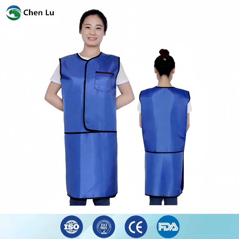 X Medical Lab - ชุดเสื้อกั๊กและกระโปรงกันรังสีเอกซ์และรังสีแกมมาแท้ ป้องกันรังสีนิวเคลียร์ ความหนา 0.35/0.5mmpb แบบไม่มีแขน