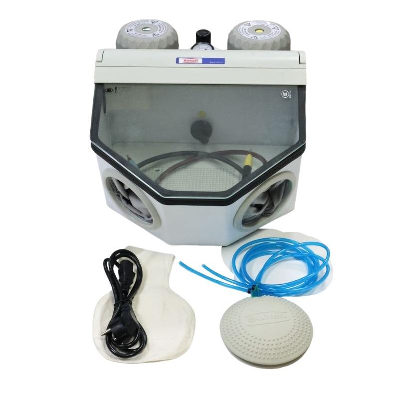 Ultrasonic Cleaner Lab - เครื่องพ่นทรายแบบสองหัว Dent Twin-Pen สำหรับงานทันตกรรม เครื่องขัดเงาแบบใช้ลม อุปกรณ์สำหรับห้องปฏิบัติการ
