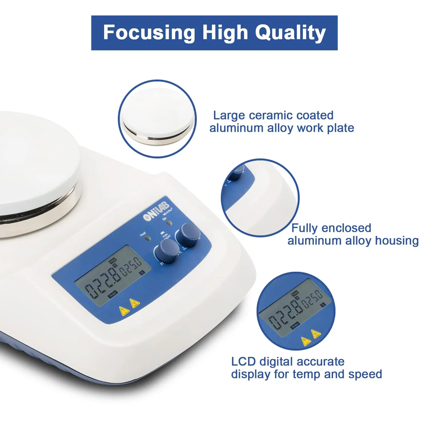 ONiLAB 340C เครื่องกวนสารแบบแม - Magnetic Stirrer Hotplate บทวิจารณ์และราคา