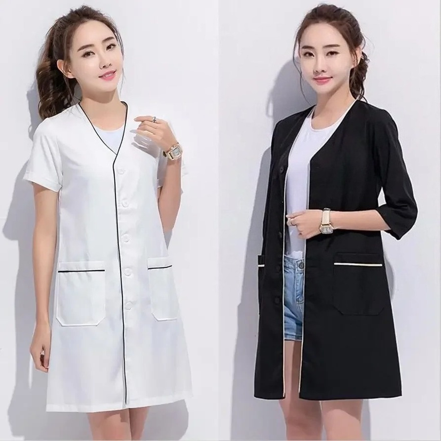 ชุดยูนิฟอร์มเสริมสวย ชุดทำงานผ - Medical Lab Management บทวิจารณ์และราคา