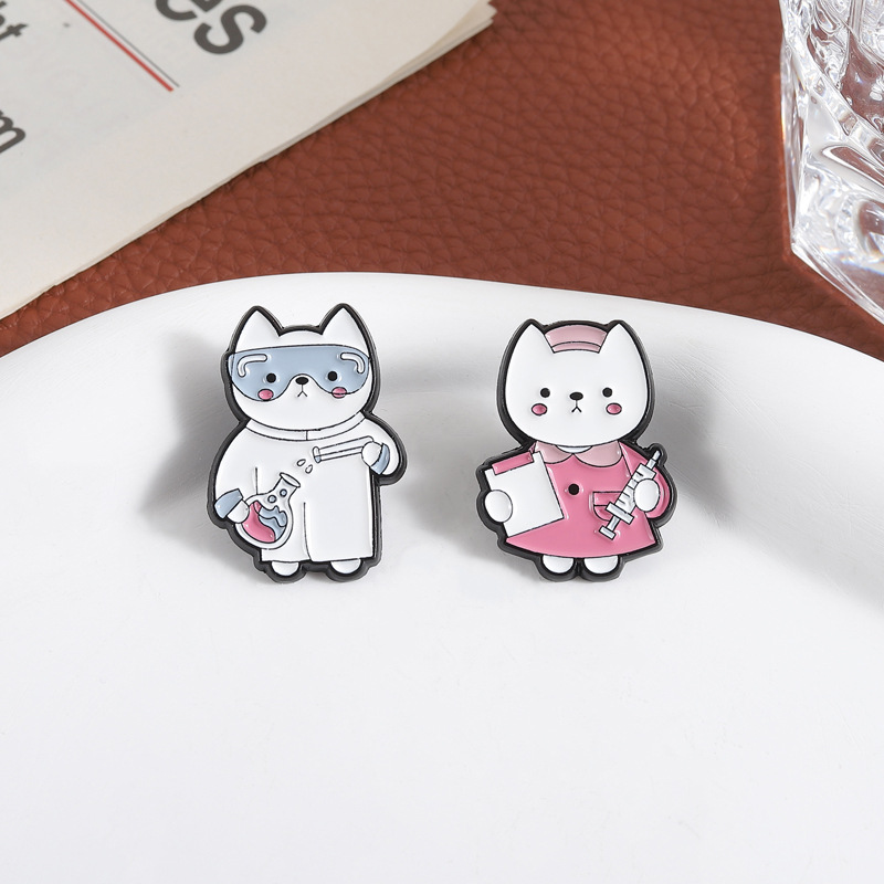 เข็มกลัดรูปแมวการ์ตูนน่ารัก 2  - Medical Laboratory Scientist บทวิจารณ์และราคา