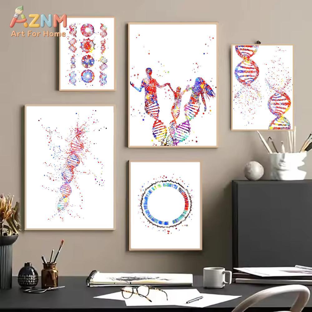 AZNM สีสันสดใสสีน้ำ DNA ยีน พิ - Medical Lab And Science บทวิจารณ์และราคา