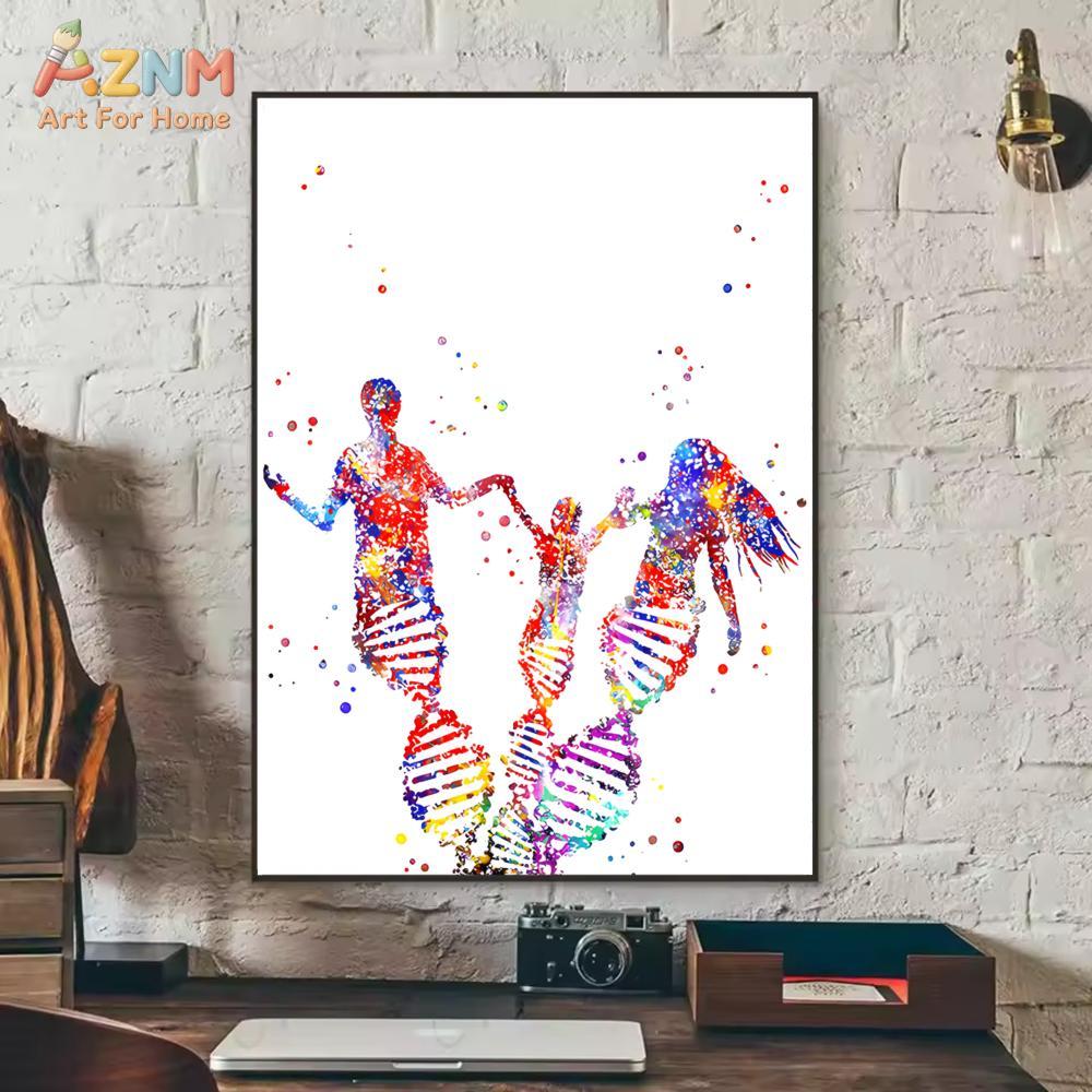 AZNM สีสันสดใสสีน้ำ DNA ยีน พิ - Medical Lab And Science บทวิจารณ์และราคา
