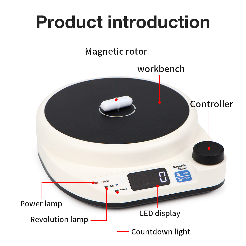 เครื่องกวนแม่เหล็ก3L/5L แบบพื้ - Magnetic Stirrer Hotplate บทวิจารณ์และราคา
