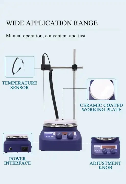 เครื่องกวนสารแม่เหล็กแบบให้ควา - Magnetic Stirrer Hotplate บทวิจารณ์และราคา